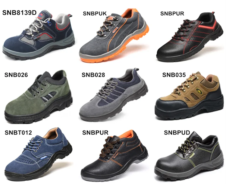 
Cheap industrial construction working safety shoes with PU outsole 