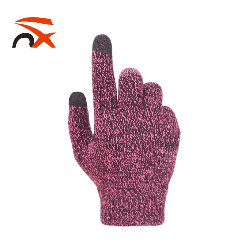 Зимние теплые шерстяные перчатки с подкладкой для сенсорных экранов для мужчин и женщин