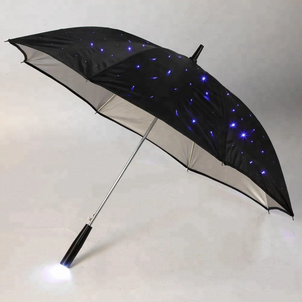 High Quality and Innovative LED Umbrella Manual Open LED Umbrella Factory