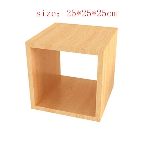 Custom DIY Wooden Cube Book Storage Shelf Double Wall Mount Kitchen Living Room Bathroom Decorative Hanging Flower Pot Holder
