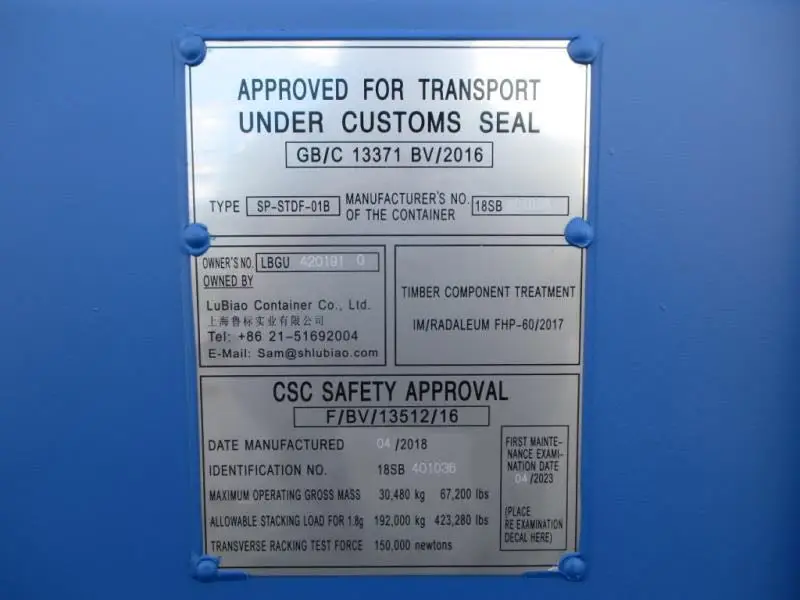 40 feet brand new ISO standard dry container, new container