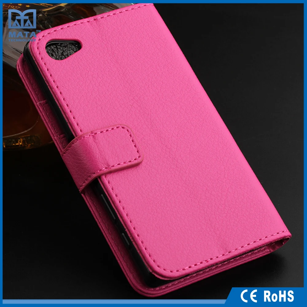 Пользовательский Цвет Стенд Wallet Флип PU Кожаный Чехол для sony