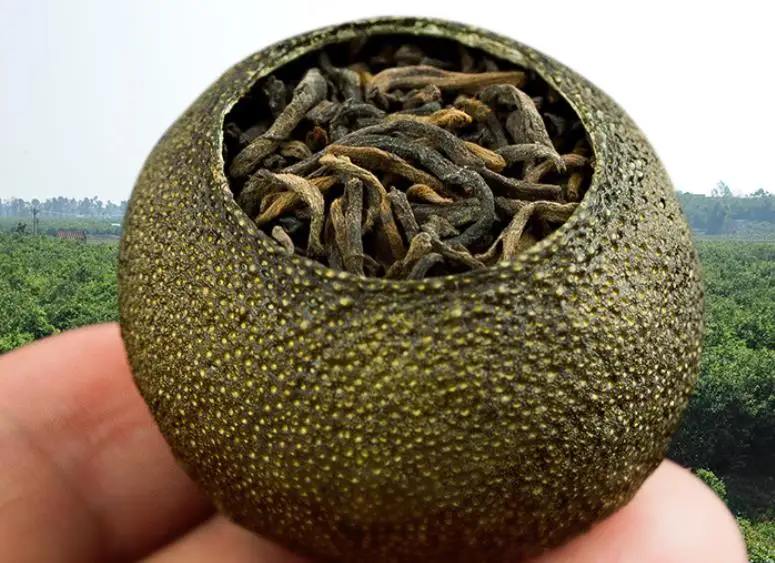 Натуральный чистый маленький зеленый оранжевый фруктовый чай из ракушек пуэр