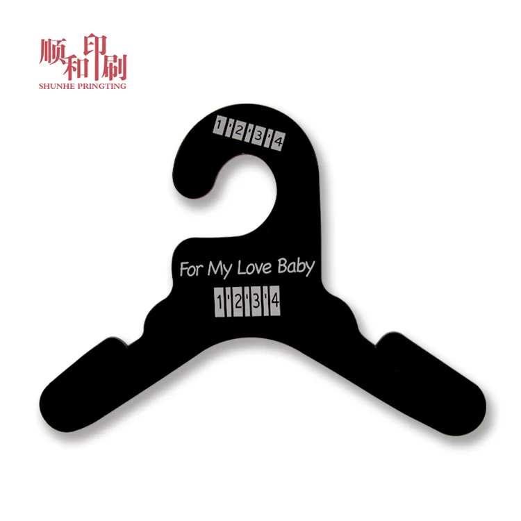 Custom thick cardboard black and white paper hanger for retailer