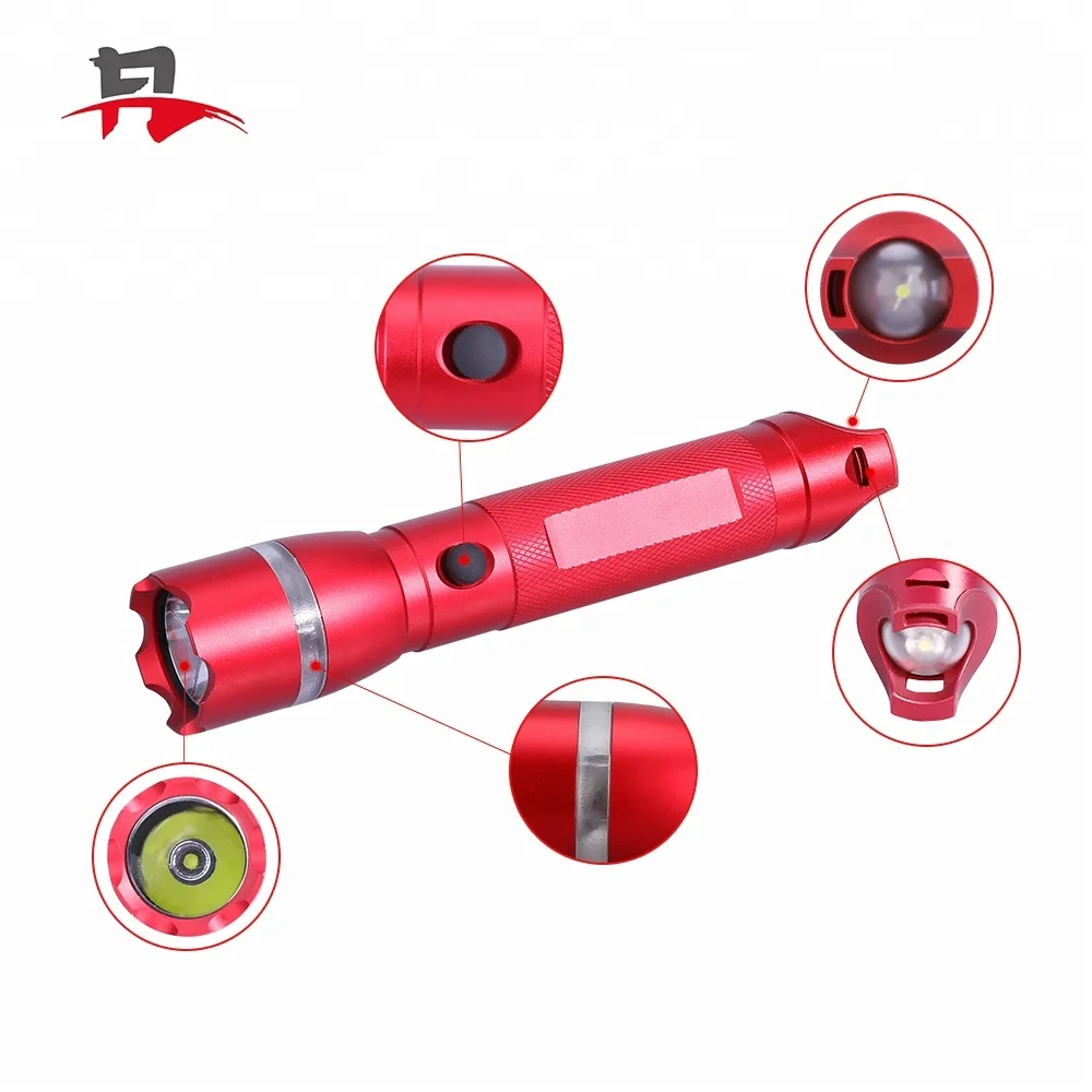 
2020 Factory Outlet Portable SOS Light Distress For Danger Camping Hiking Whistle Aluminum LED Flashlight 