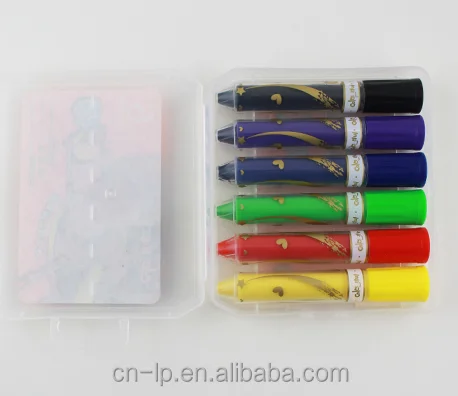 Crayons 24 Colors Set water-soluble rotating oil painting stick child paint in plastic Case