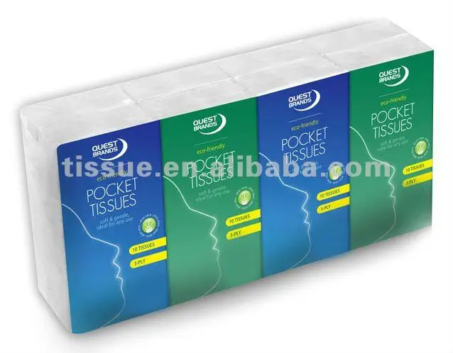 3ply Recycled pocket tissue paper Recycle tissue paper