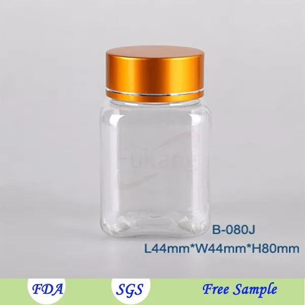Custom Cheap High Quality Capsule Container 80Ml Clear Empty Supplement Vitamin Capsule Pill Plastic Bottle For Packaging