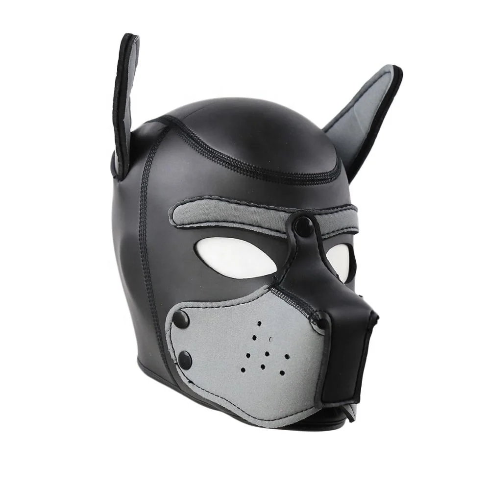 10 Colors Factory BDSM Bondage Hood Neoprene Puppy Hood Leather Hood Eye Mask BDSM-Gear Fetish Mask Bondage Restraints