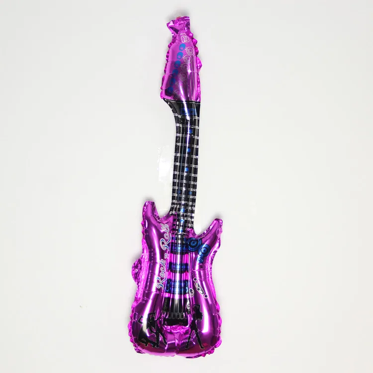 Hot Selling Guitar Cartoon Foil Toy Balloons Rock Instrument for Wedding Birthday Kids