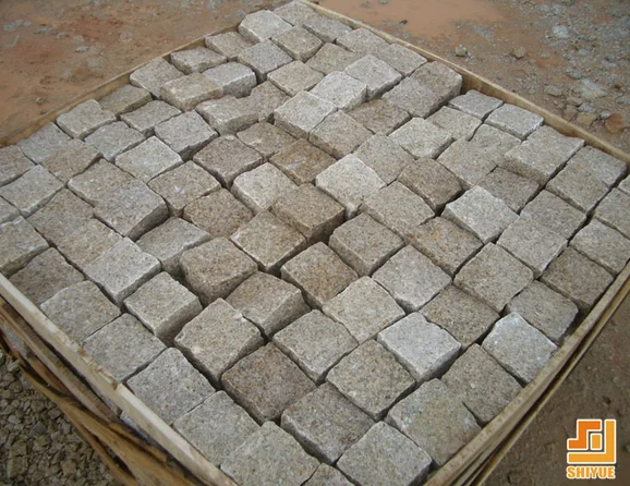
G682 Yellow Granite Cobblestone Driveway Pavers 