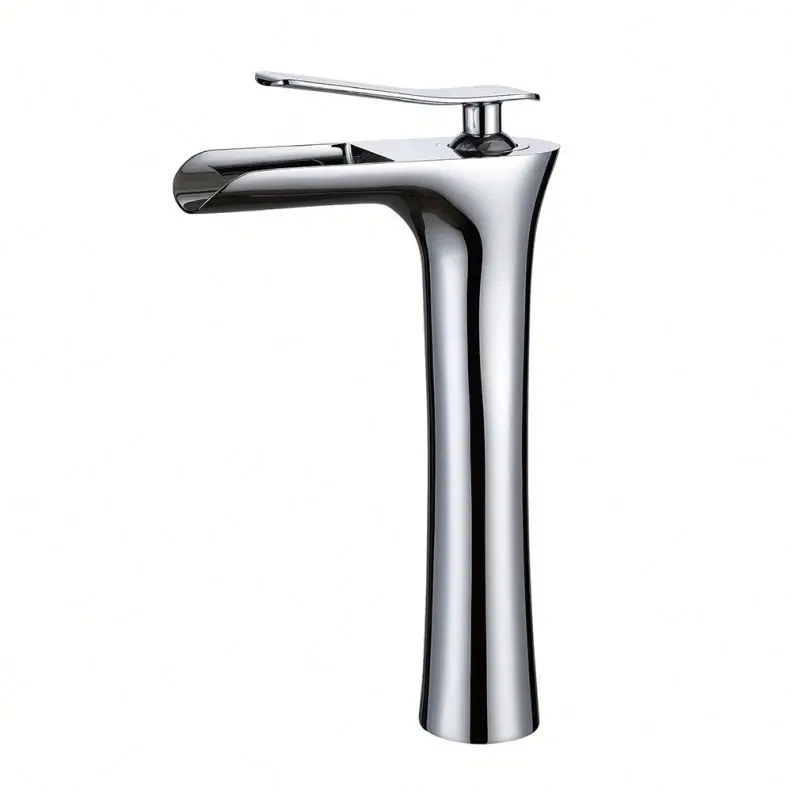 
Manufacture hot morden unquie design bathroom sanitary ware chrome waterfall basin faucet 