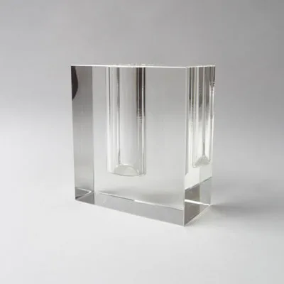 optic block crystal decorative flower vases for home hotel restaurant cafe table decor