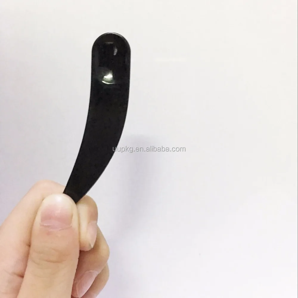 UU package UV Craft Black Face Cream Plastic Spoon cosmetic spatula