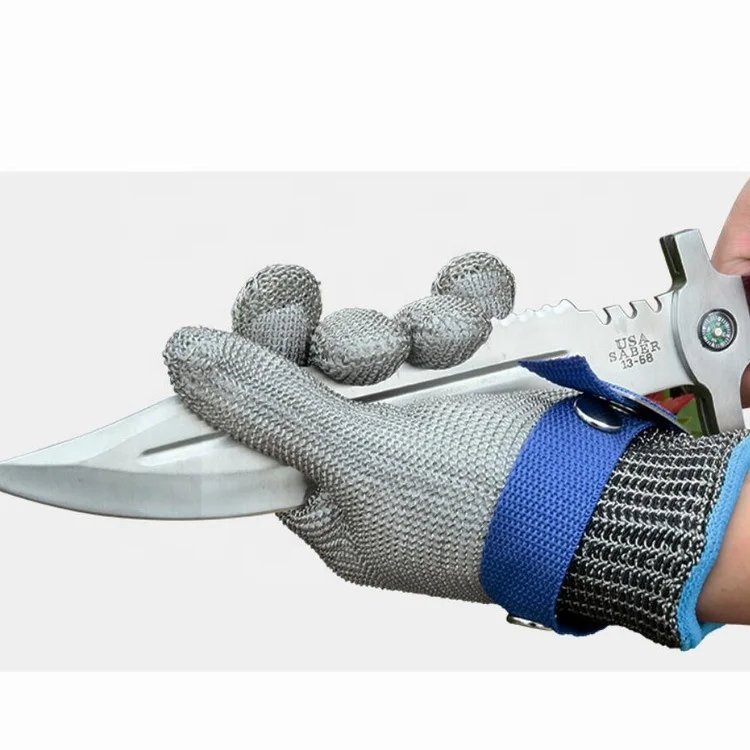Yulan CR111 Hands Metal Mesh Cutting Safety Stainless Steel Gloves For Sale, Stainless steel anti-cutting gloves