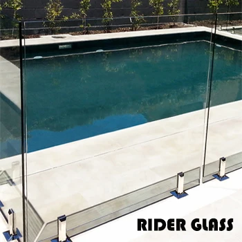 Standard 10mm 12mm Thick Tempered Safty Glass Fence Panels