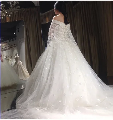 Новинка 2019, стильные свадебные платья с открытыми плечами, свадебное платье с длинным шлейфом WD6115