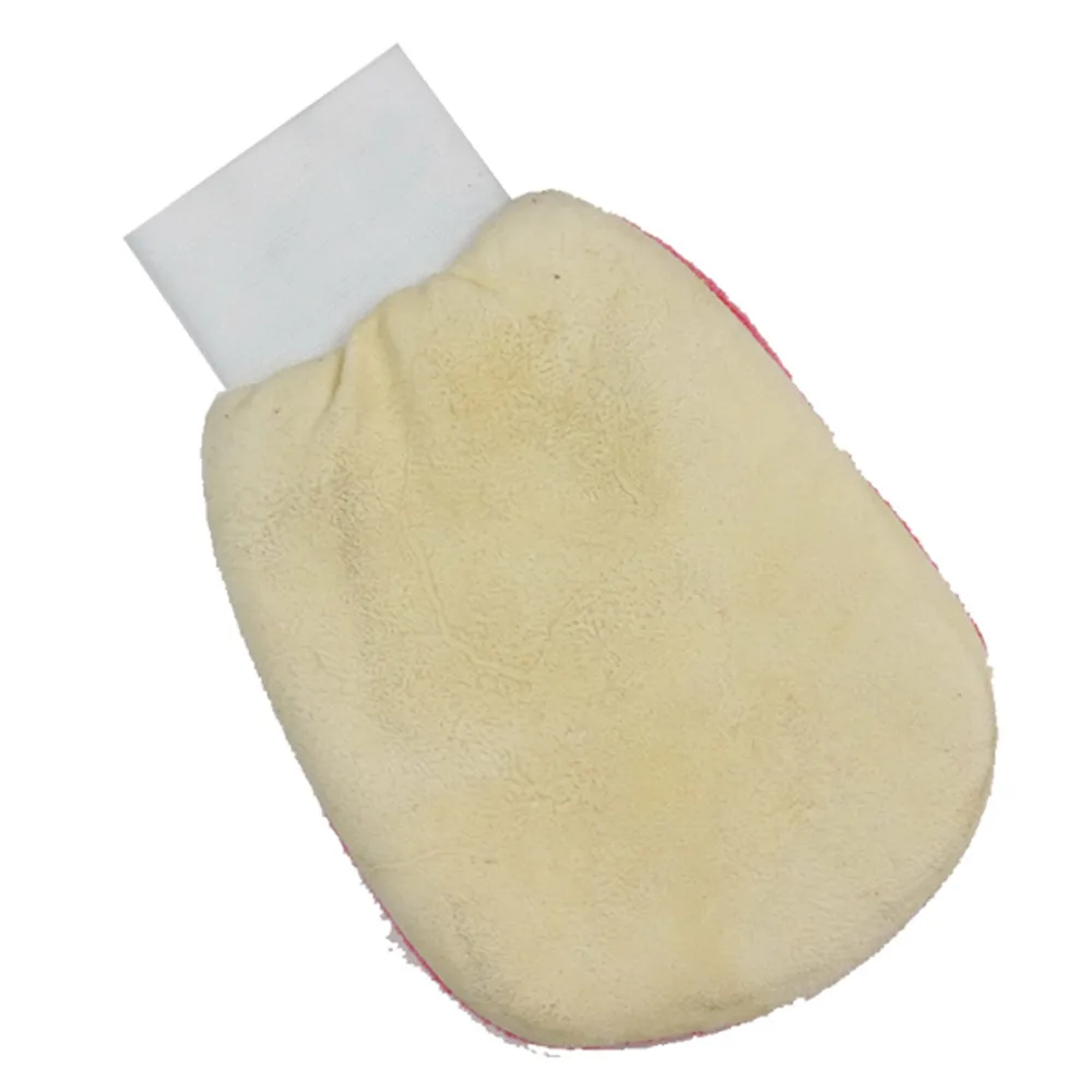 New style car wash mitt with chamois/Microfiber Car Cleaning mitts/Sheepskin wash mitt for car cleaning