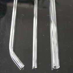 Трубочки для напитков из боросиликатного стекла с прямым дном для молочного чая Boba