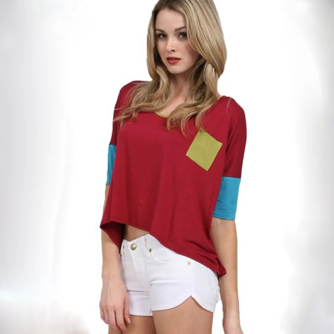 2014 красивая мода дамы уроёай топ с круглым декольте привет-до подол китай поставщик oem