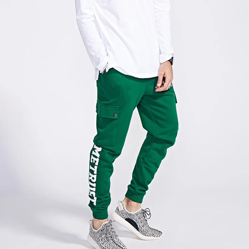 Мужские облегающие спортивные брюки, оптовая продажа, штаны для бега с боковыми карманами