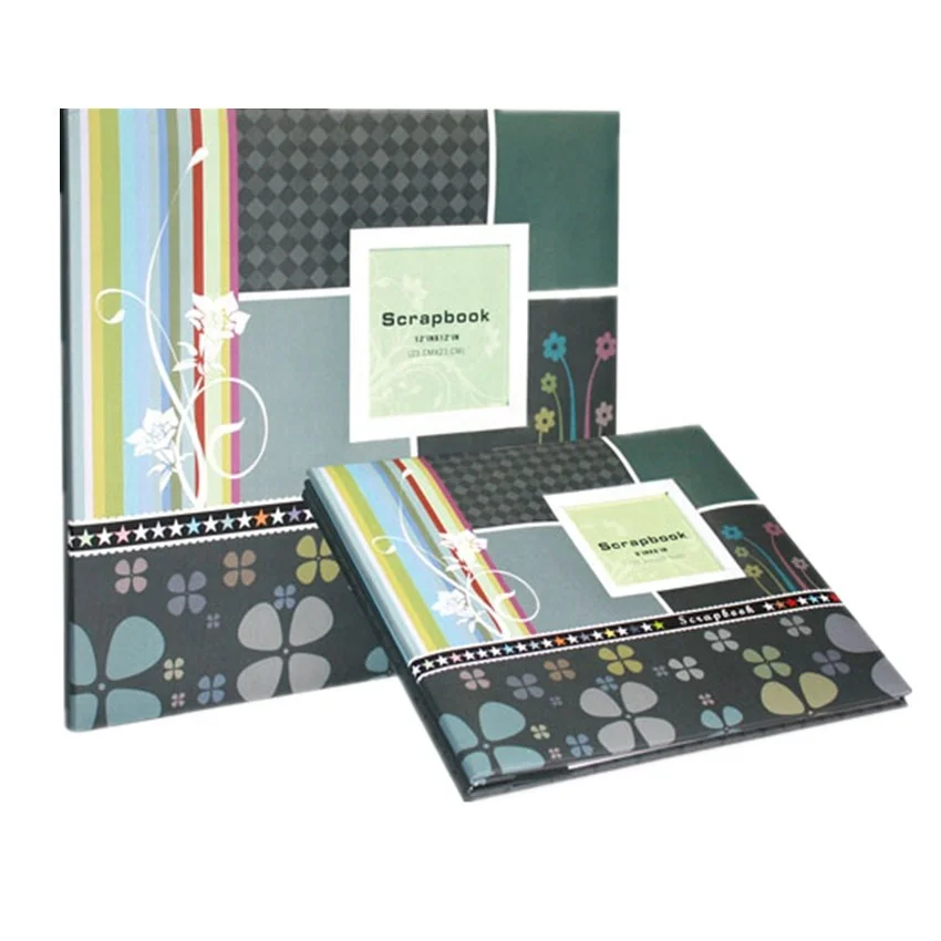 Custom Paper printing cover scrapbook album 12x12 large photo book Family memory paper slip in photo album scrapbook