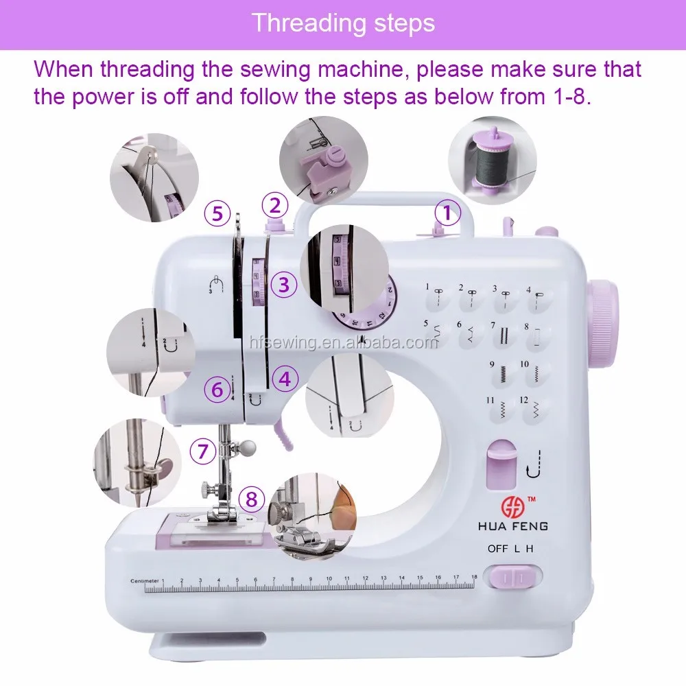 VOF FHSM505 Mini Stitching Button attaching Home use Sewing Machine Price multipurpose sewing machine and overlocker