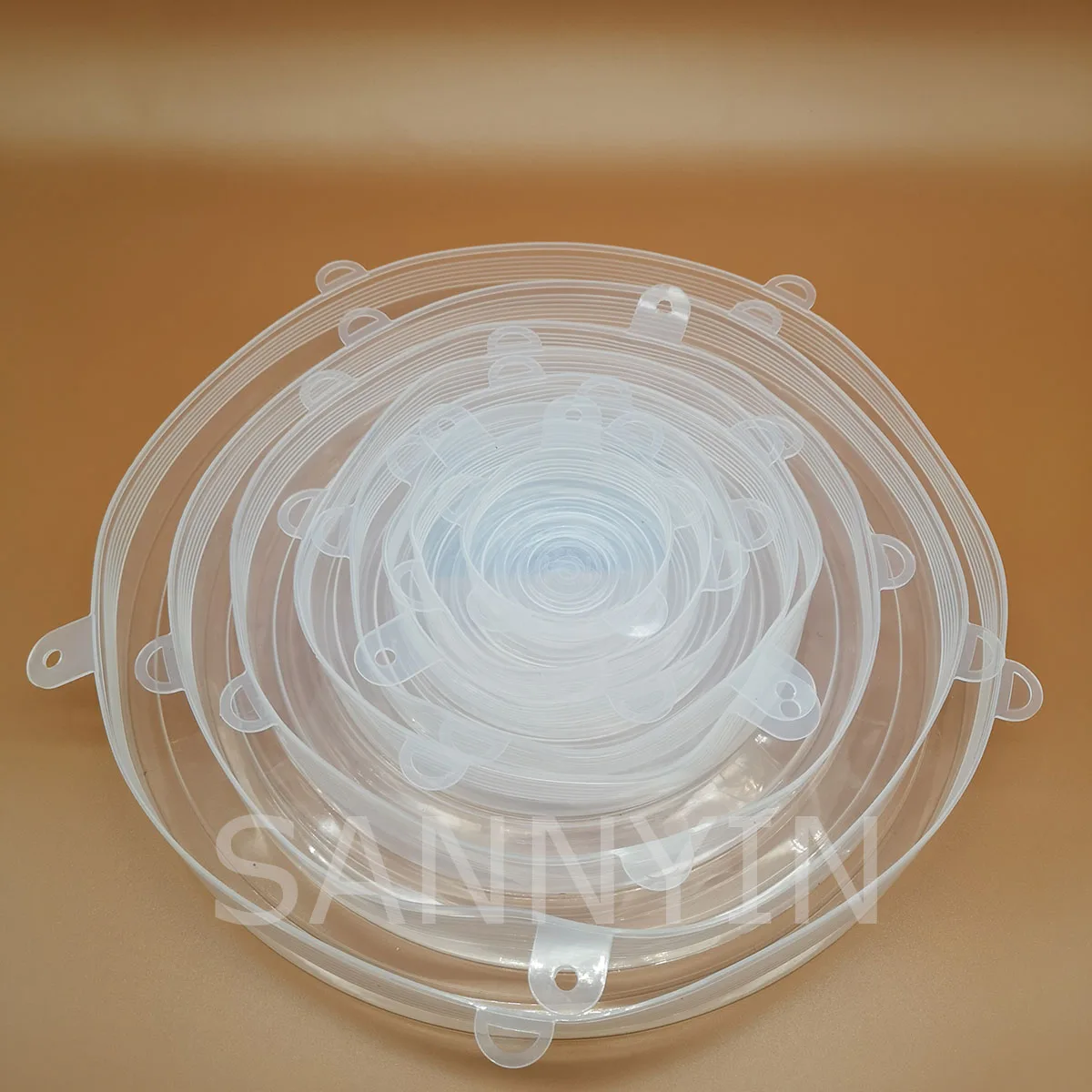 6/7/8 Pack New Designed Low MoQ Low Price Various Sizes Reusable and Durable No Spill No Slip  Cap Food Silicone Stretch Lids