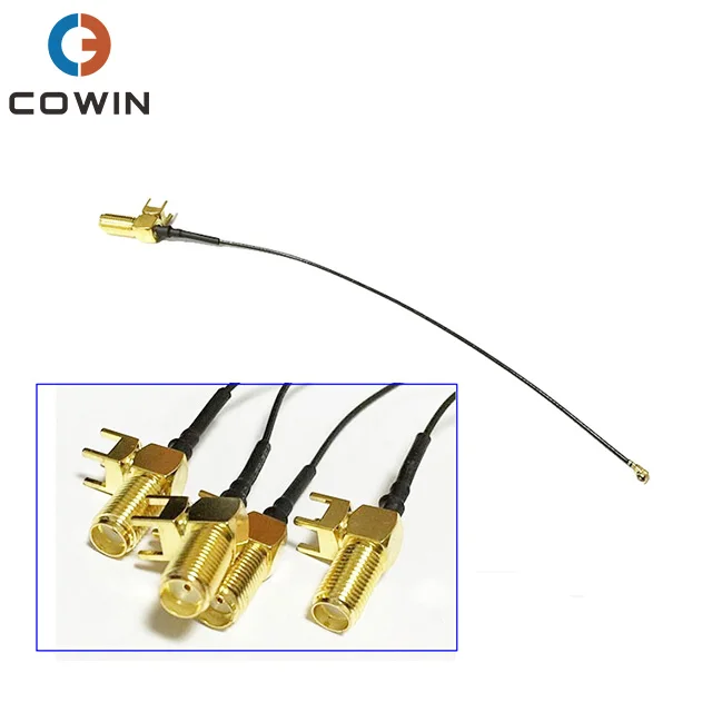 
Right Angle PCB Mount SMA Female To IPEX Coaxial Cable Assembly RF1.13 RF1.37 RG178 