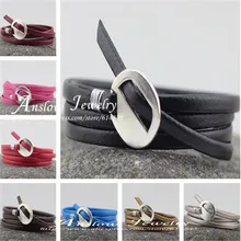 Venda quente moda 85 CM LOW0206LB envoltório encantos pulseiras para mulheres homens mulheres de couro PU macho frete grátis
