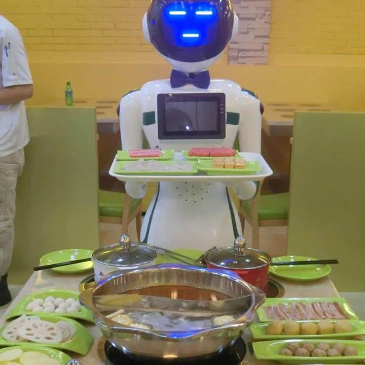 hot sale new design smart restaurant food delivery service robot