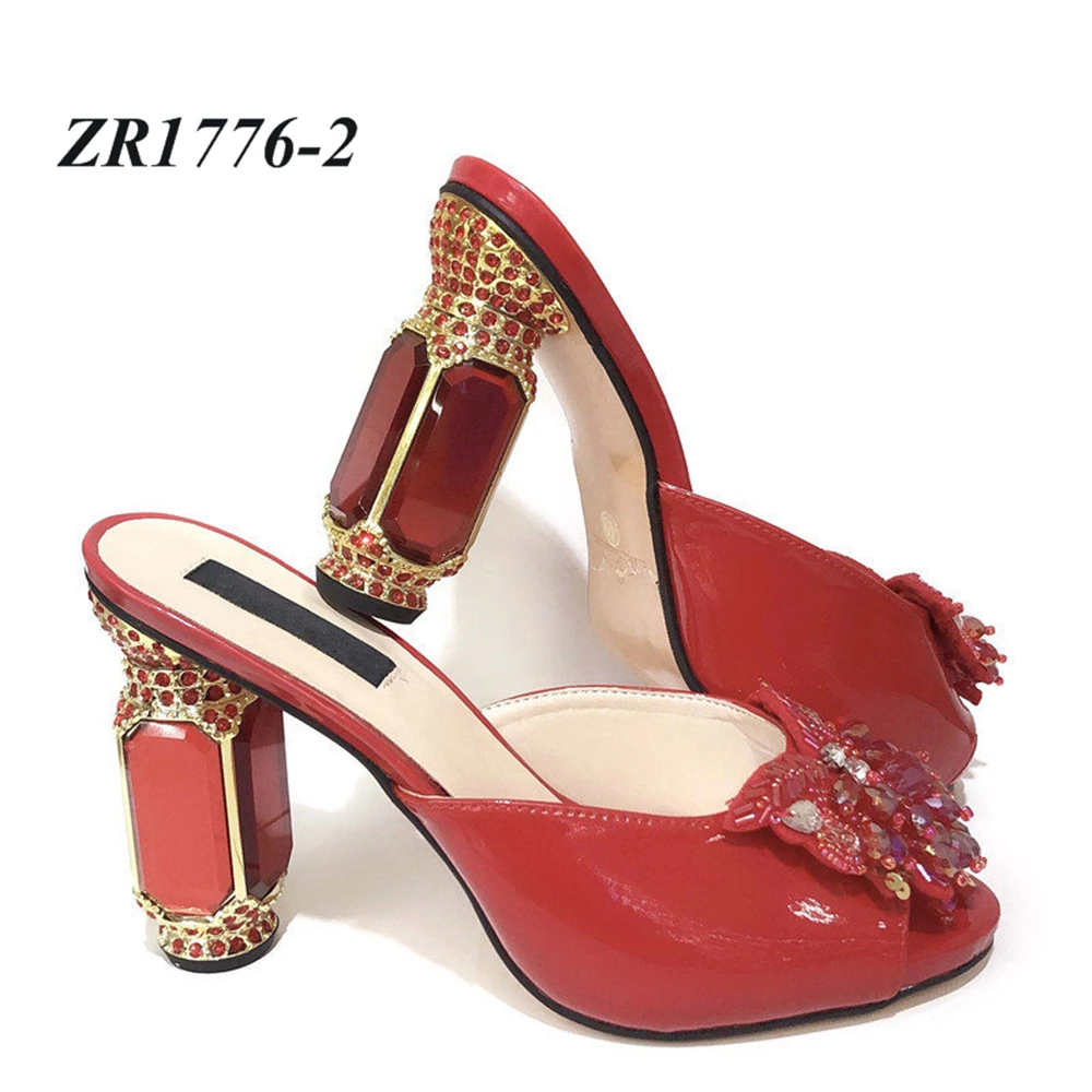 Африканская Нигерия новые уникальные оливковые зеленые шлепанцы на высоком каблуке женская обувь для