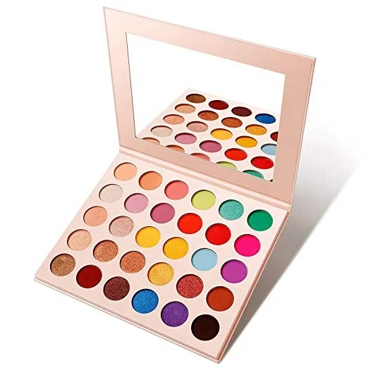 Makeup Wholesale High pigment  private label colorful  30 vegan pink pressed glitter eyeshadow palette