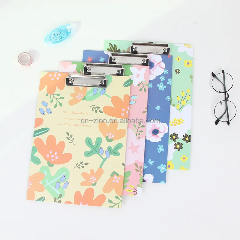 Изготовленный На Заказ экологически чистый полипропиленовый зажим с изображением цветов, бумажный держатель, пластиковый зажим для бумаги, офисные принадлежности