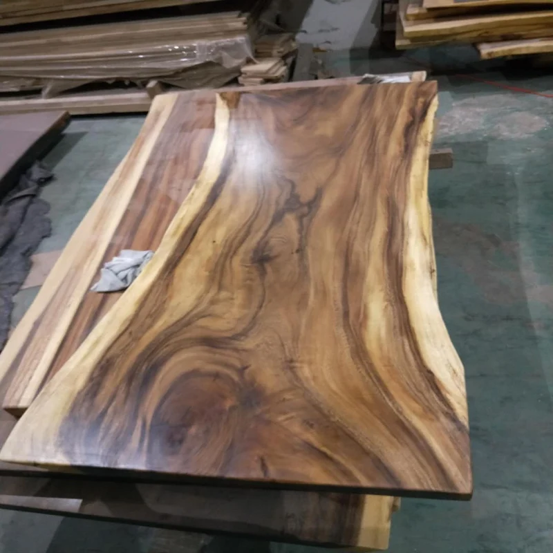 American Style live edge slab Table top trong Frame Dining Table dining tables