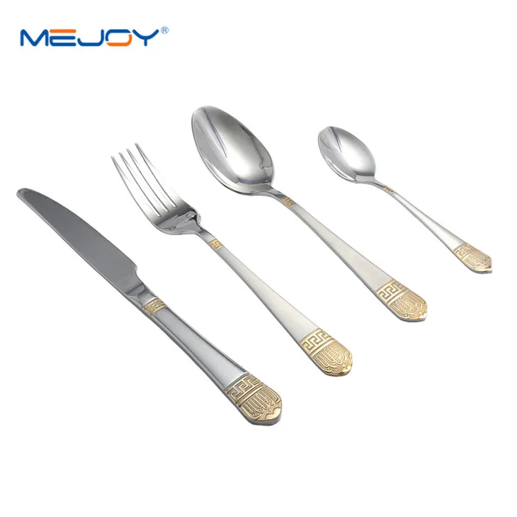 72 шт. столовые приборы Позолоченные из нержавеющей стали для Дубая