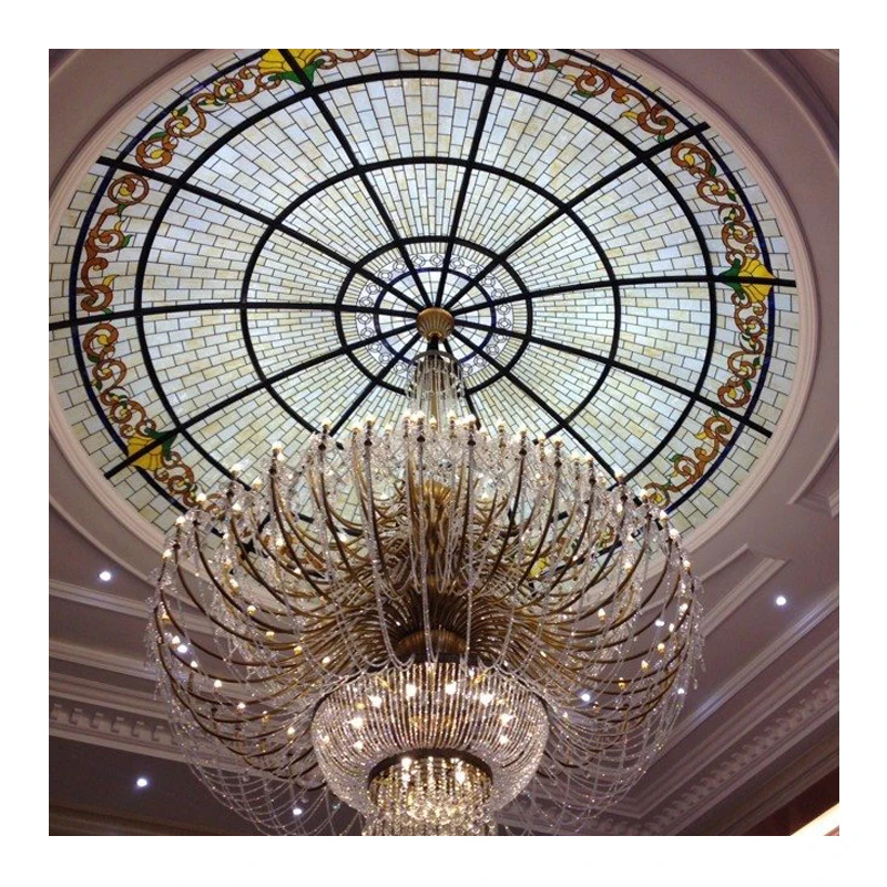 Top grade colourful stained glass ceiling dome customize for home decorate