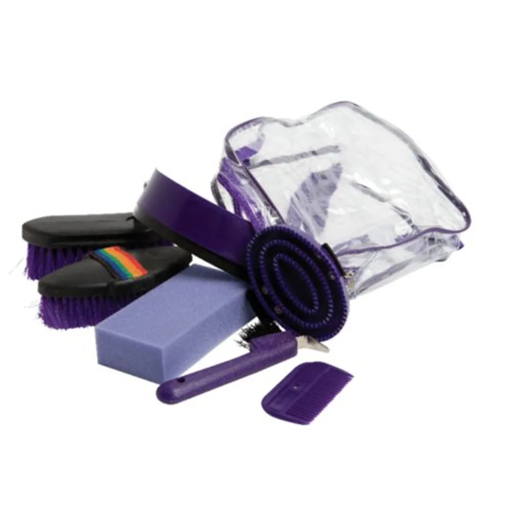 Pet Care Series 7-Piece Horse Grooming Bag Kit Set