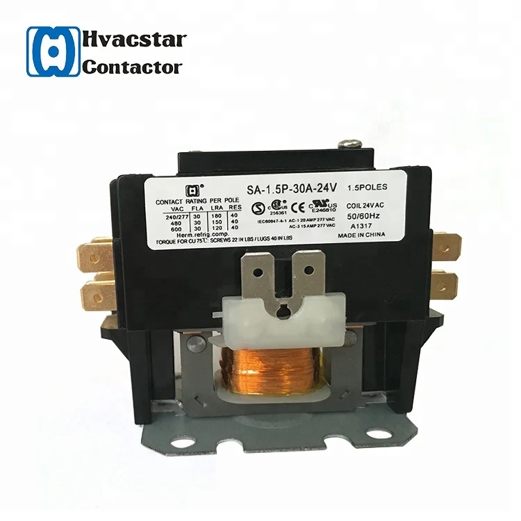 electronic components hvac refrigerator 40A ac electrical ac magnetic definite purpose  contactor 24V air conditioning