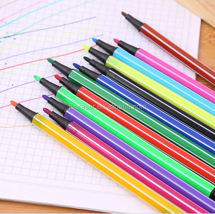 Мини Акварельная ручка комплект 12 видов цветов 18/24/36 цвет кисти цвет боли детских принадлежностей творческие канцелярские принадлежности