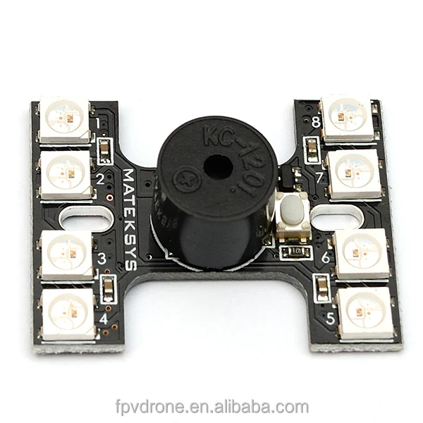 Matek LED Tail light WS2812B With Loud Buzzer Dual Modes For QAV-X 214 210 250 QAV-R 220 260 GEP-RX5 TX5 FPV Racer Quadcopter