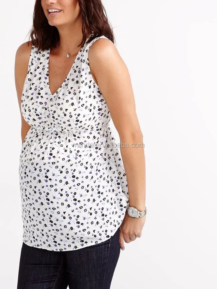 Sleeveless Saree Blouses Patterns Pregnant Women Fashion Chiffon Maternity Blouse Indian Women In Sleeveless Blouse