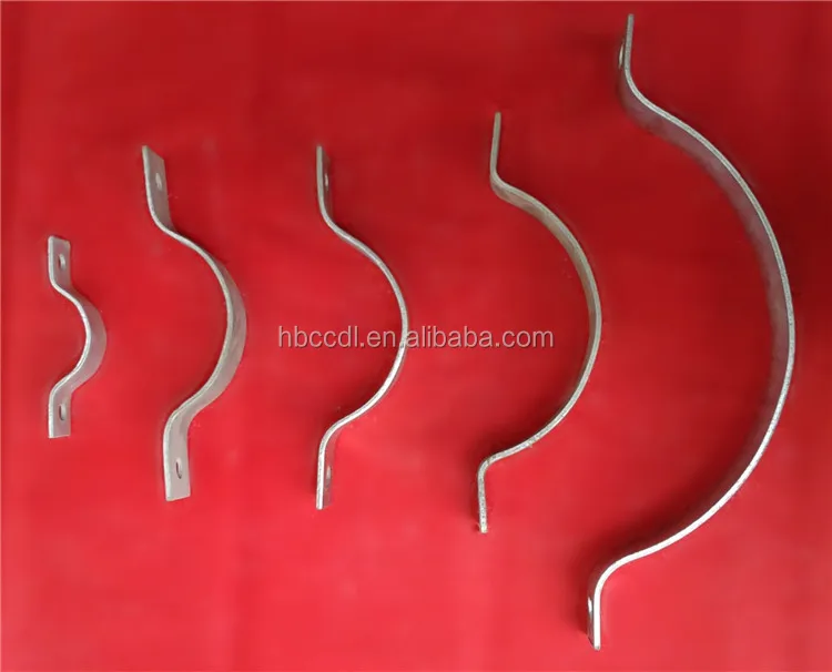 hot dip galvanized adjustable band steel iron electric concrete pole clamp for street light pole clamp