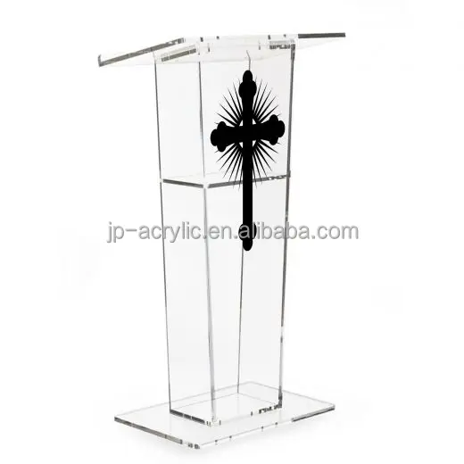 
Пользовательский новый дизайн печатная акриловая одноступенчатая кафедра 