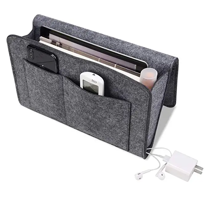 Felt Bedside Organizer Caddy felt bedside storage organizer anti-slip bedside bag