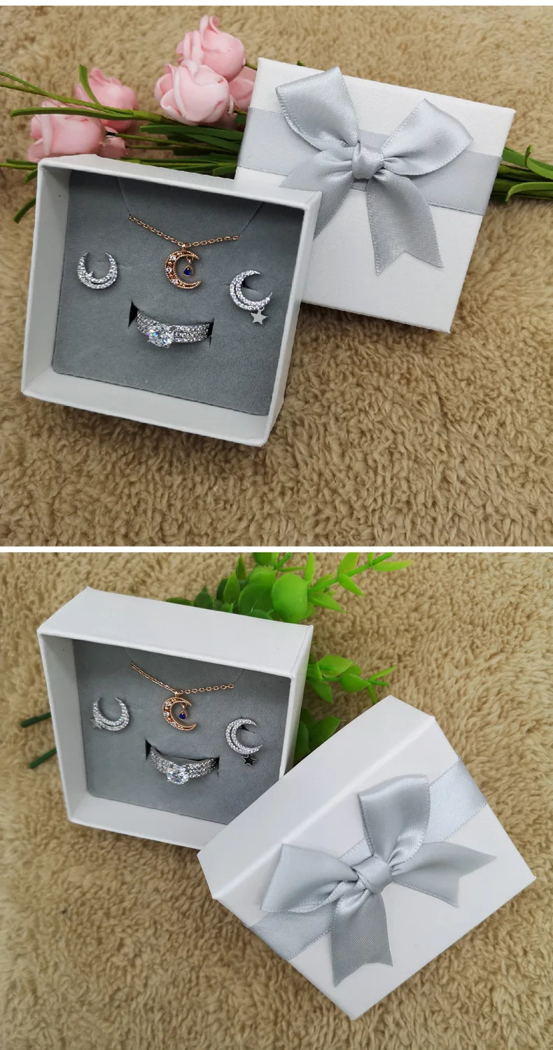 Jewelry box custom gift velvet high-grade ring packaging carton custom watch box