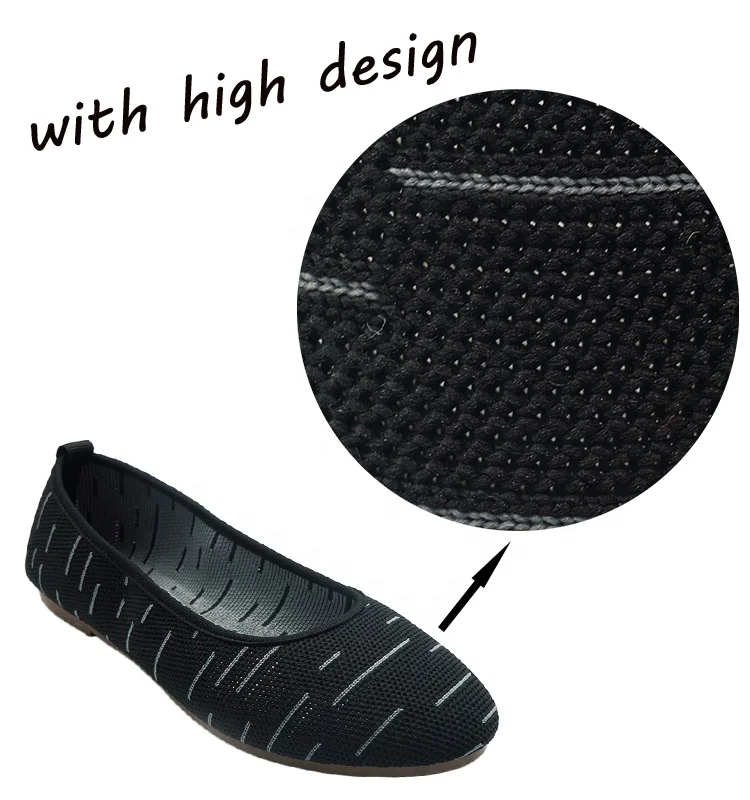 
Women Shoes Comfortable Flyknit Upper Shoes Fashion Flat Shoes For Women 