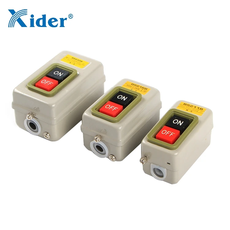 BS216 metal plastic ON OFF power push botton switch box