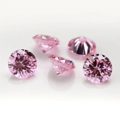 Moissanite diamond price per carat Pink  moisssanite 1 carat 6.49mm top quality loose stones  forever brilliant cut