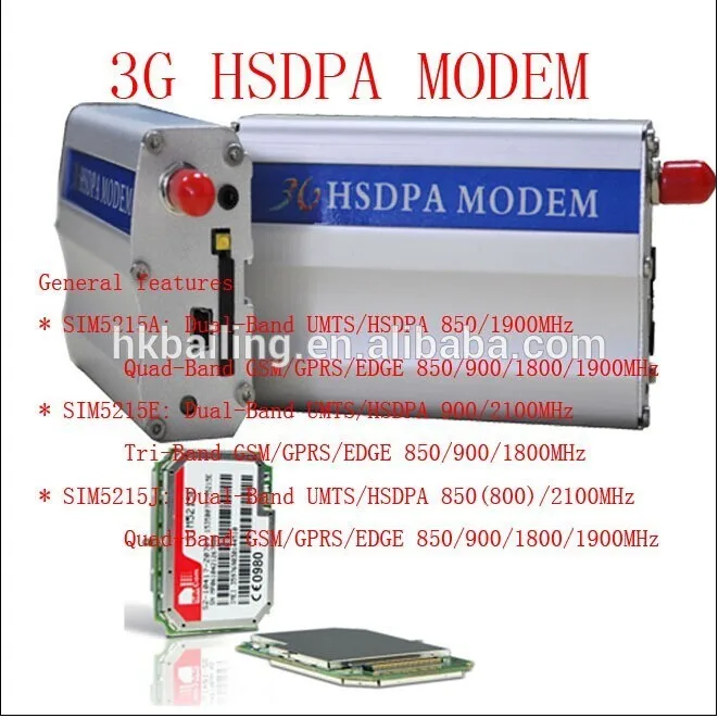 Sim5215e 3g wcdma модем со rs232/rj45/чтения разъем
